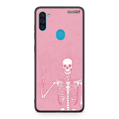 Samsung A11 / M11 Halloween Motivation Θήκη από τη Smartfits με σχέδιο στο πίσω μέρος και μαύρο περίβλημα | Smartphone case with colorful back and black bezels by Smartfits