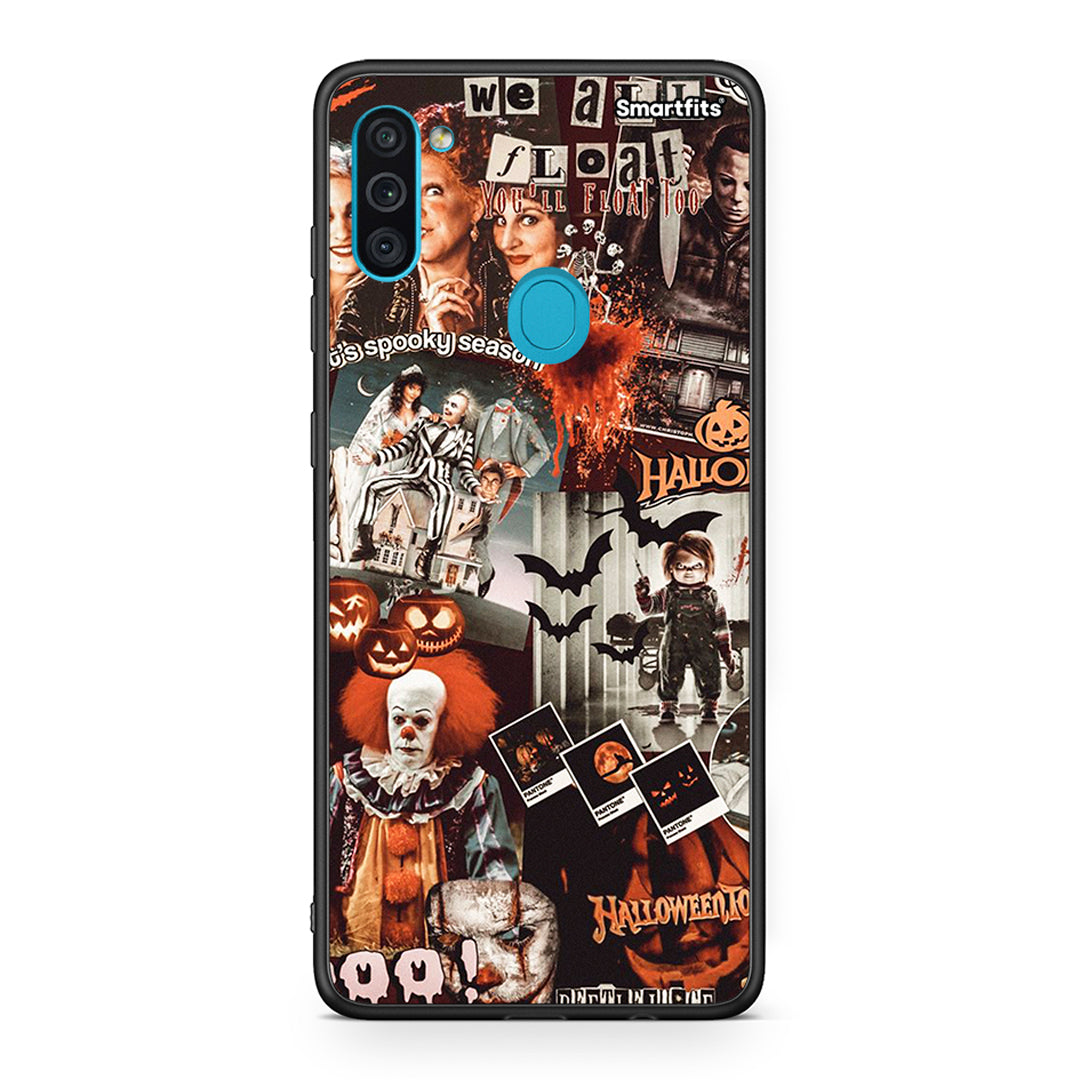 Samsung A11 / M11 Halloween Spooky Season Θήκη από τη Smartfits με σχέδιο στο πίσω μέρος και μαύρο περίβλημα | Smartphone case with colorful back and black bezels by Smartfits