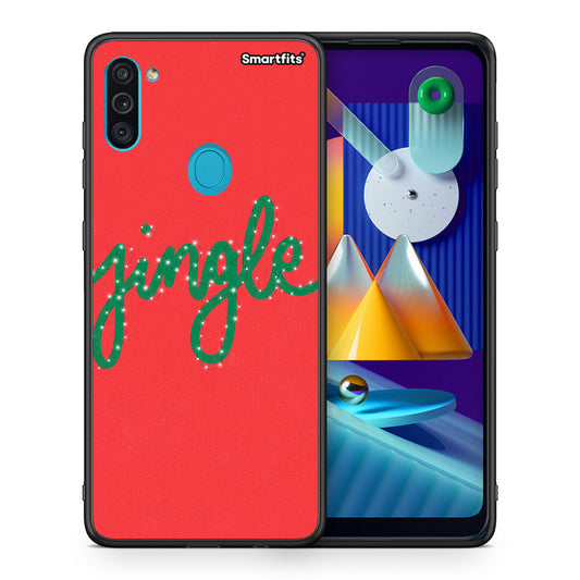 Θήκη Samsung A11/M11 Jingle Xmas από τη Smartfits με σχέδιο στο πίσω μέρος και μαύρο περίβλημα | Samsung A11/M11 Jingle Xmas case with colorful back and black bezels