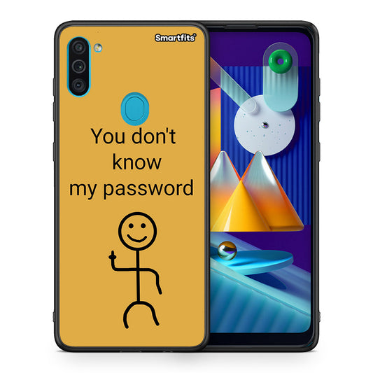 Θήκη Samsung A11 / M11 My Password από τη Smartfits με σχέδιο στο πίσω μέρος και μαύρο περίβλημα | Samsung A11 / M11 My Password case with colorful back and black bezels
