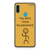 Thumbnail for Samsung A11 / M11 My Password Θήκη από τη Smartfits με σχέδιο στο πίσω μέρος και μαύρο περίβλημα | Smartphone case with colorful back and black bezels by Smartfits