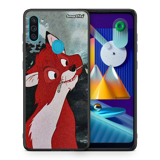 Θήκη Samsung A11/M11 Tod And Vixey Love 1 από τη Smartfits με σχέδιο στο πίσω μέρος και μαύρο περίβλημα | Samsung A11/M11 Tod And Vixey Love 1 case with colorful back and black bezels