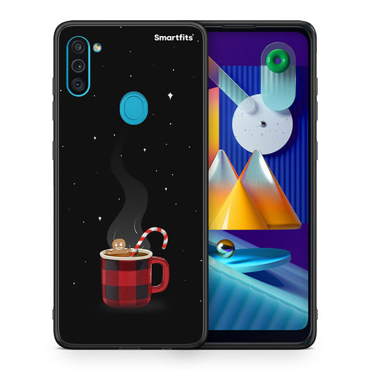 Θήκη Samsung A11/M11 Xmas Bathing από τη Smartfits με σχέδιο στο πίσω μέρος και μαύρο περίβλημα | Samsung A11/M11 Xmas Bathing case with colorful back and black bezels