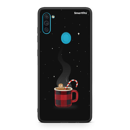 Samsung A11/M11 Xmas Bathing θήκη από τη Smartfits με σχέδιο στο πίσω μέρος και μαύρο περίβλημα | Smartphone case with colorful back and black bezels by Smartfits