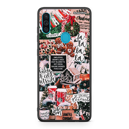 Samsung A11/M11 Xmas Habbits θήκη από τη Smartfits με σχέδιο στο πίσω μέρος και μαύρο περίβλημα | Smartphone case with colorful back and black bezels by Smartfits