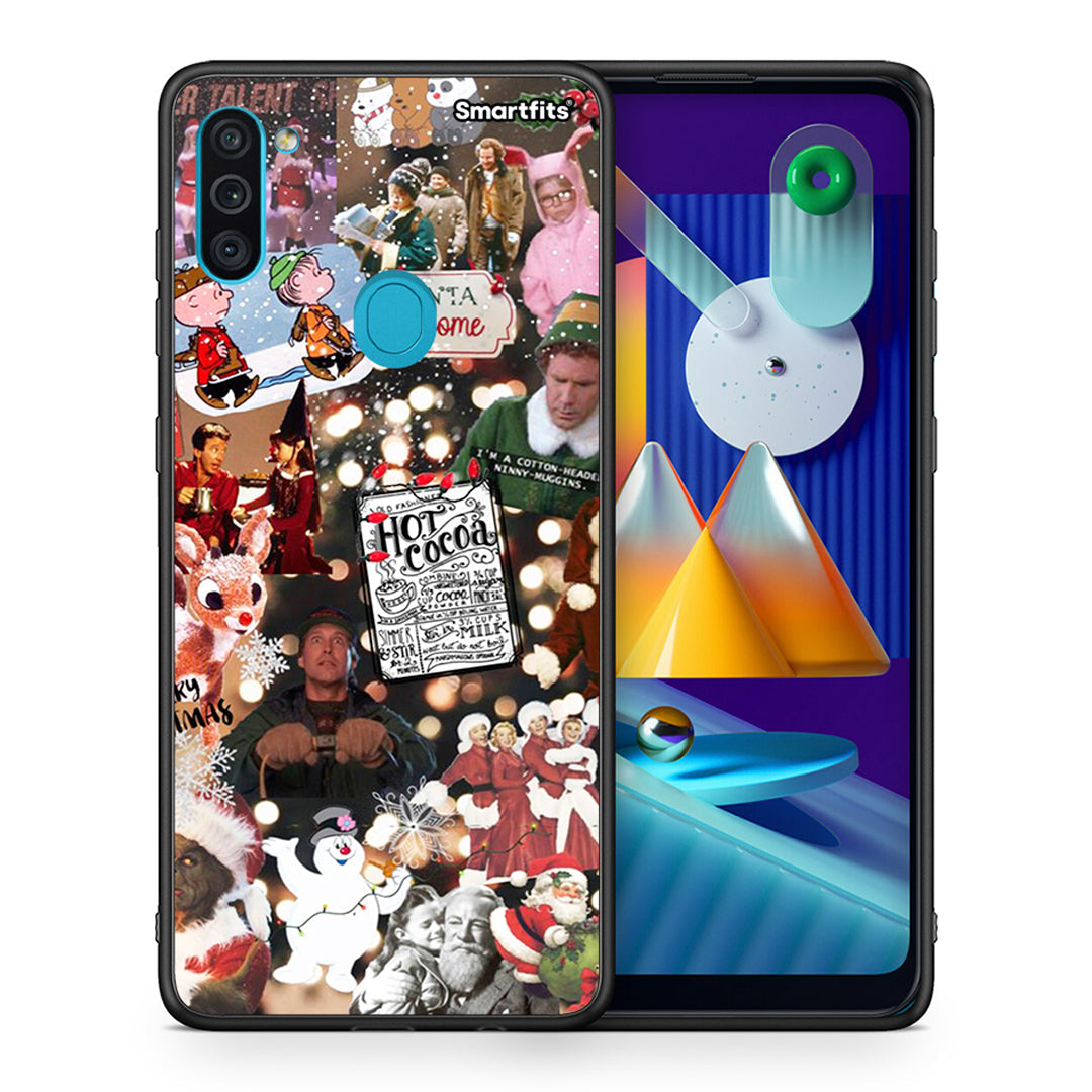 Θήκη Samsung A11/M11 Xmas Movies από τη Smartfits με σχέδιο στο πίσω μέρος και μαύρο περίβλημα | Samsung A11/M11 Xmas Movies case with colorful back and black bezels