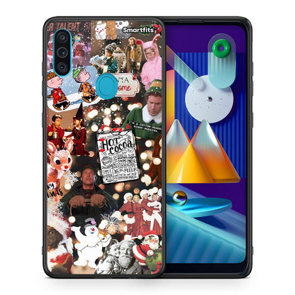 Θήκη Samsung A11/M11 Xmas Movies από τη Smartfits με σχέδιο στο πίσω μέρος και μαύρο περίβλημα | Samsung A11/M11 Xmas Movies case with colorful back and black bezels