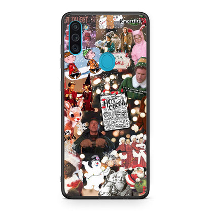 Samsung A11/M11 Xmas Movies θήκη από τη Smartfits με σχέδιο στο πίσω μέρος και μαύρο περίβλημα | Smartphone case with colorful back and black bezels by Smartfits