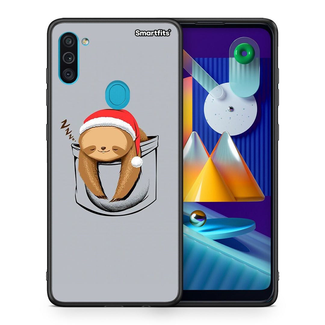 Θήκη Samsung A11/M11 Xmas Zzzz από τη Smartfits με σχέδιο στο πίσω μέρος και μαύρο περίβλημα | Samsung A11/M11 Xmas Zzzz case with colorful back and black bezels