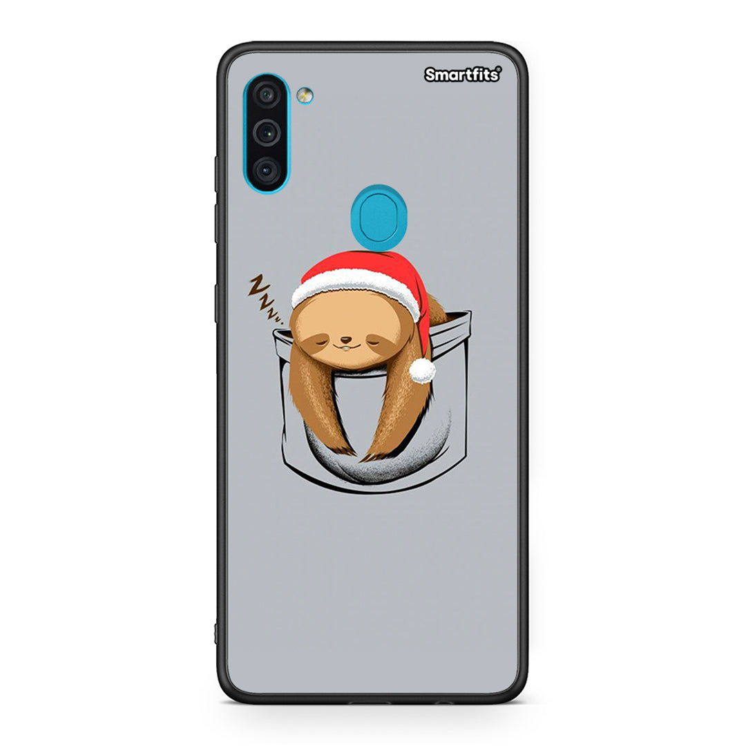 Samsung A11/M11 Xmas Zzzz θήκη από τη Smartfits με σχέδιο στο πίσω μέρος και μαύρο περίβλημα | Smartphone case with colorful back and black bezels by Smartfits