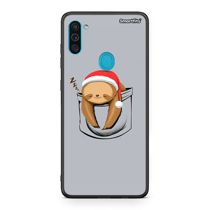 Samsung A11/M11 Xmas Zzzz θήκη από τη Smartfits με σχέδιο στο πίσω μέρος και μαύρο περίβλημα | Smartphone case with colorful back and black bezels by Smartfits