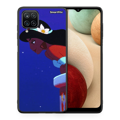 Θήκη Samsung A12 Alladin And Jasmine Love 2 από τη Smartfits με σχέδιο στο πίσω μέρος και μαύρο περίβλημα | Samsung A12 Alladin And Jasmine Love 2 case with colorful back and black bezels