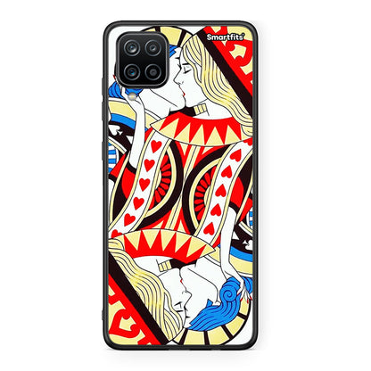 Samsung A12 Card Love θήκη από τη Smartfits με σχέδιο στο πίσω μέρος και μαύρο περίβλημα | Smartphone case with colorful back and black bezels by Smartfits