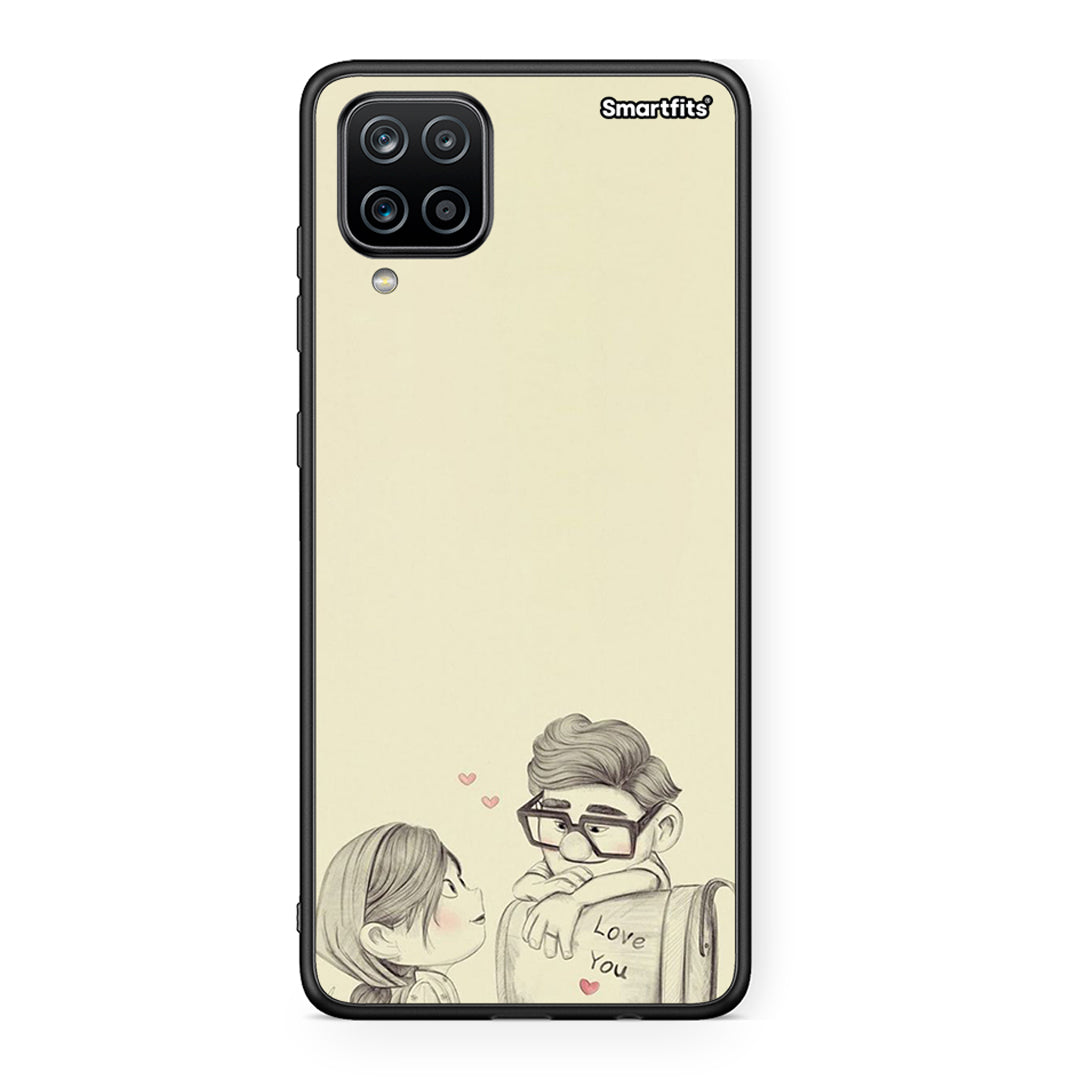 Samsung A12 Carl And Ellie θήκη από τη Smartfits με σχέδιο στο πίσω μέρος και μαύρο περίβλημα | Smartphone case with colorful back and black bezels by Smartfits