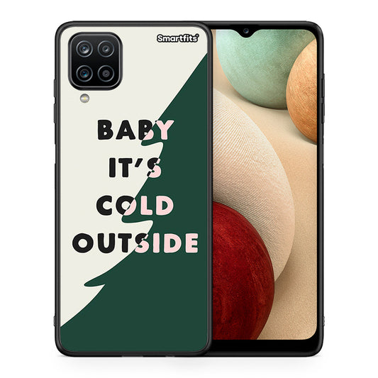 Θήκη Samsung A12 Cold Outside από τη Smartfits με σχέδιο στο πίσω μέρος και μαύρο περίβλημα | Samsung A12 Cold Outside case with colorful back and black bezels