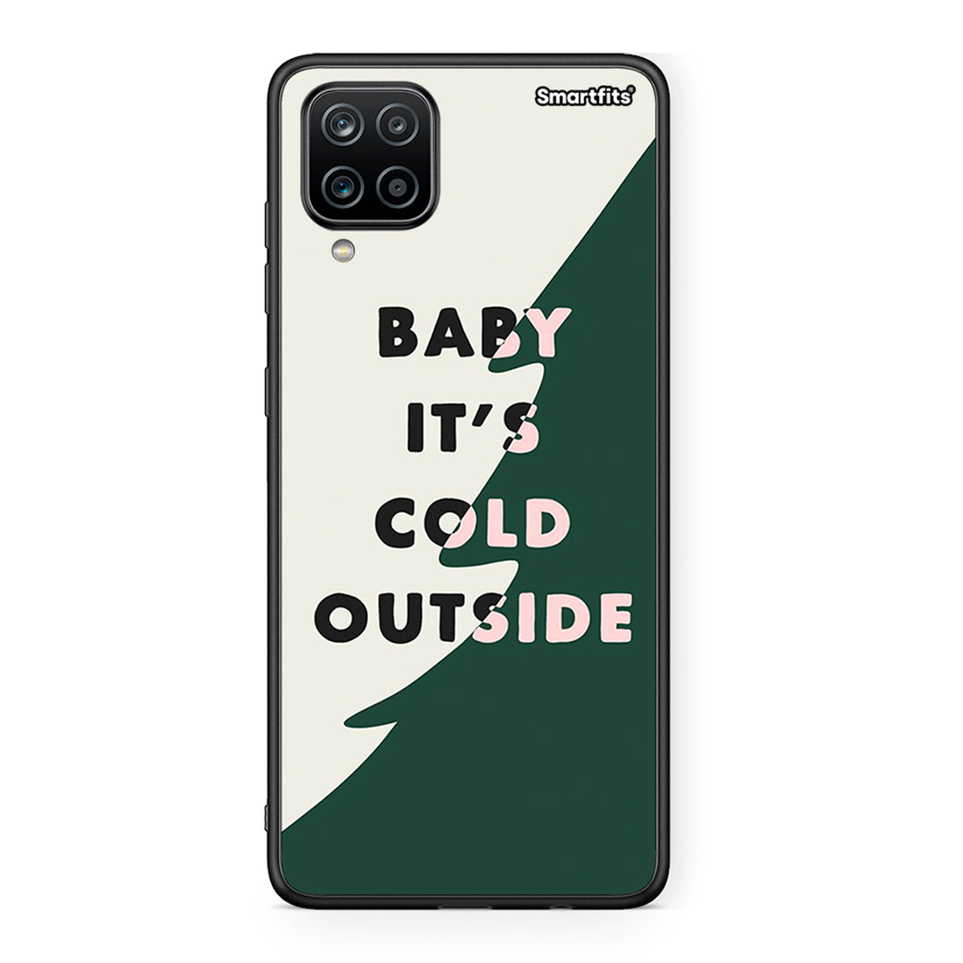 Samsung A12 Cold Outside θήκη από τη Smartfits με σχέδιο στο πίσω μέρος και μαύρο περίβλημα | Smartphone case with colorful back and black bezels by Smartfits