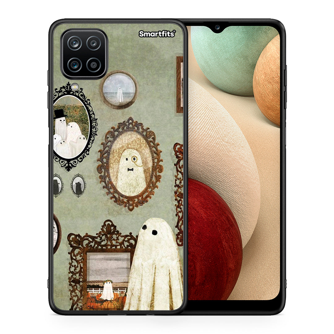Θήκη Samsung A12 Halloween Ghost Season από τη Smartfits με σχέδιο στο πίσω μέρος και μαύρο περίβλημα | Samsung A12 Halloween Ghost Season case with colorful back and black bezels