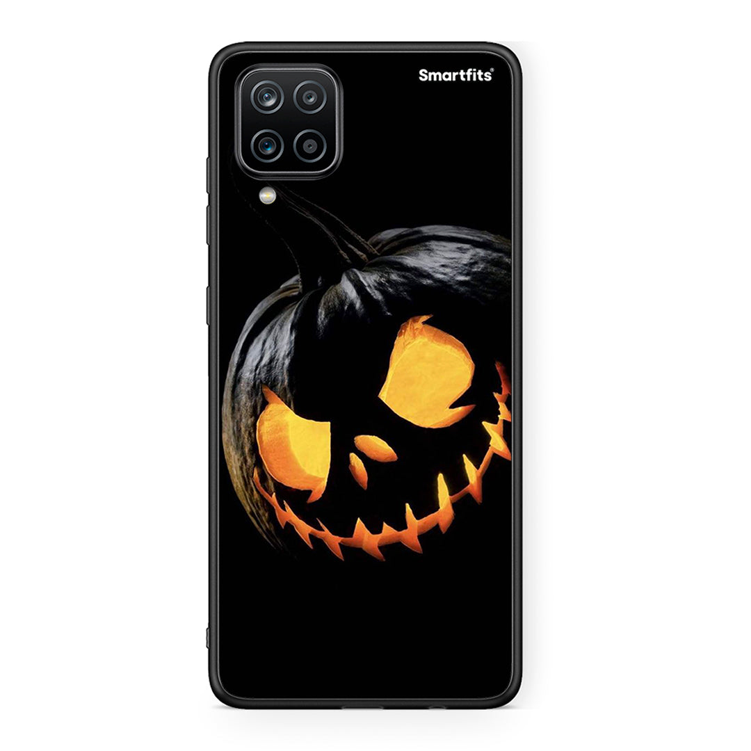 Samsung A12 Halloween Scary Pumpkin Θήκη από τη Smartfits με σχέδιο στο πίσω μέρος και μαύρο περίβλημα | Smartphone case with colorful back and black bezels by Smartfits