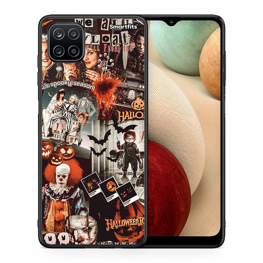 Θήκη Samsung A12 Halloween Spooky Season από τη Smartfits με σχέδιο στο πίσω μέρος και μαύρο περίβλημα | Samsung A12 Halloween Spooky Season case with colorful back and black bezels
