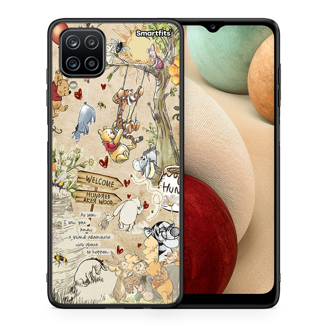 Θήκη Samsung A12 Happy Friends από τη Smartfits με σχέδιο στο πίσω μέρος και μαύρο περίβλημα | Samsung A12 Happy Friends case with colorful back and black bezels