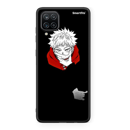 Samsung A12 Itadori Anime θήκη από τη Smartfits με σχέδιο στο πίσω μέρος και μαύρο περίβλημα | Smartphone case with colorful back and black bezels by Smartfits