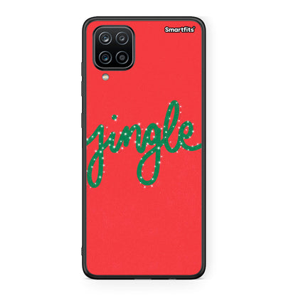 Samsung A12 Jingle Xmas θήκη από τη Smartfits με σχέδιο στο πίσω μέρος και μαύρο περίβλημα | Smartphone case with colorful back and black bezels by Smartfits