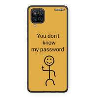 Thumbnail for Samsung A12 My Password Θήκη από τη Smartfits με σχέδιο στο πίσω μέρος και μαύρο περίβλημα | Smartphone case with colorful back and black bezels by Smartfits
