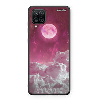 Thumbnail for Samsung A12 Pink Moon Θήκη από τη Smartfits με σχέδιο στο πίσω μέρος και μαύρο περίβλημα | Smartphone case with colorful back and black bezels by Smartfits
