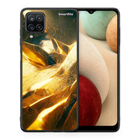 Thumbnail for Θήκη Samsung A12 Real Gold από τη Smartfits με σχέδιο στο πίσω μέρος και μαύρο περίβλημα | Samsung A12 Real Gold case with colorful back and black bezels