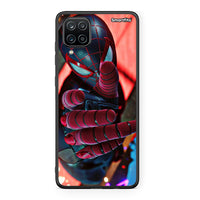 Thumbnail for Samsung A12 Spider Hand Θήκη από τη Smartfits με σχέδιο στο πίσω μέρος και μαύρο περίβλημα | Smartphone case with colorful back and black bezels by Smartfits