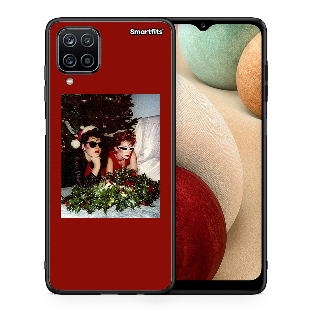Θήκη Samsung A12 Waiting For Xmas από τη Smartfits με σχέδιο στο πίσω μέρος και μαύρο περίβλημα | Samsung A12 Waiting For Xmas case with colorful back and black bezels