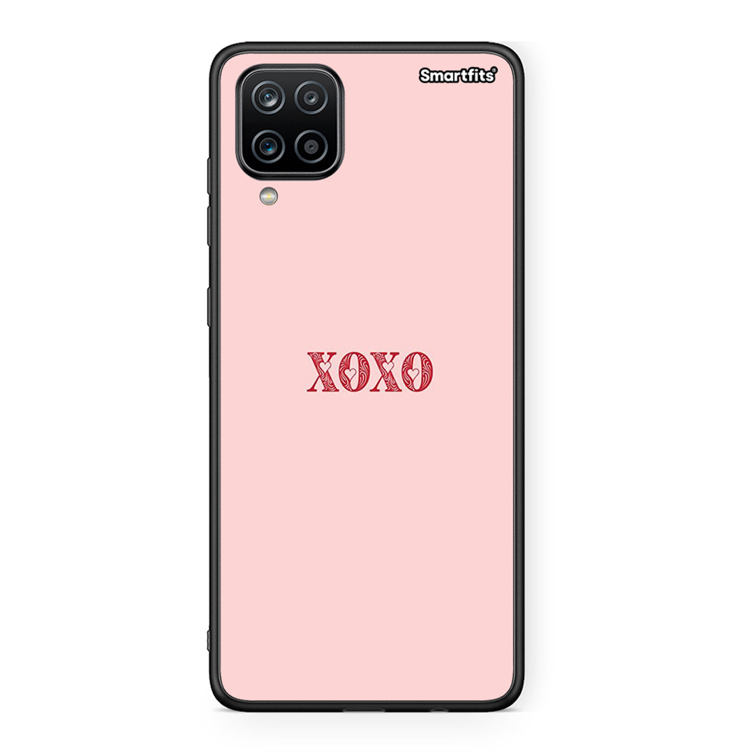 Samsung A12 XOXO Love θήκη από τη Smartfits με σχέδιο στο πίσω μέρος και μαύρο περίβλημα | Smartphone case with colorful back and black bezels by Smartfits