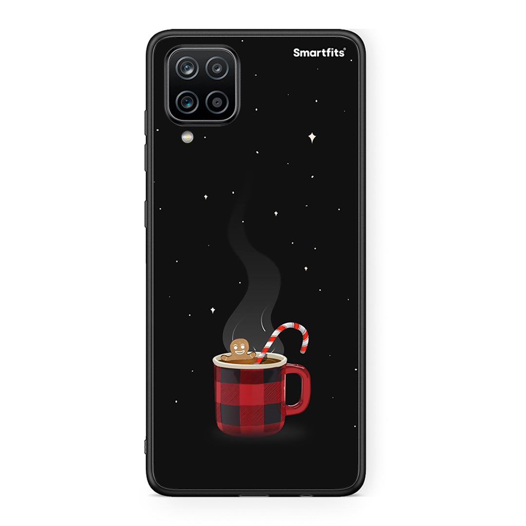Samsung A12 Xmas Bathing θήκη από τη Smartfits με σχέδιο στο πίσω μέρος και μαύρο περίβλημα | Smartphone case with colorful back and black bezels by Smartfits