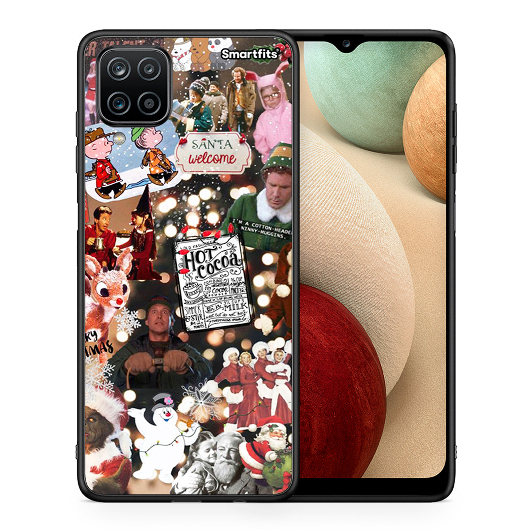 Θήκη Samsung A12 Xmas Movies από τη Smartfits με σχέδιο στο πίσω μέρος και μαύρο περίβλημα | Samsung A12 Xmas Movies case with colorful back and black bezels