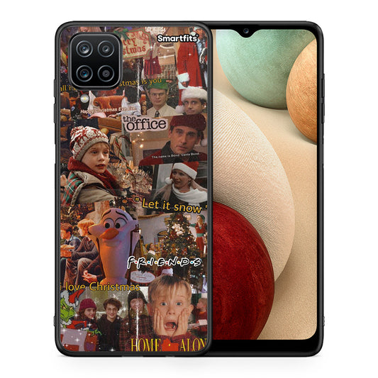 Θήκη Samsung A12 Xmas Wishes από τη Smartfits με σχέδιο στο πίσω μέρος και μαύρο περίβλημα | Samsung A12 Xmas Wishes case with colorful back and black bezels