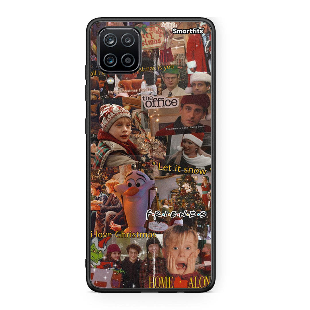 Samsung A12 Xmas Wishes θήκη από τη Smartfits με σχέδιο στο πίσω μέρος και μαύρο περίβλημα | Smartphone case with colorful back and black bezels by Smartfits