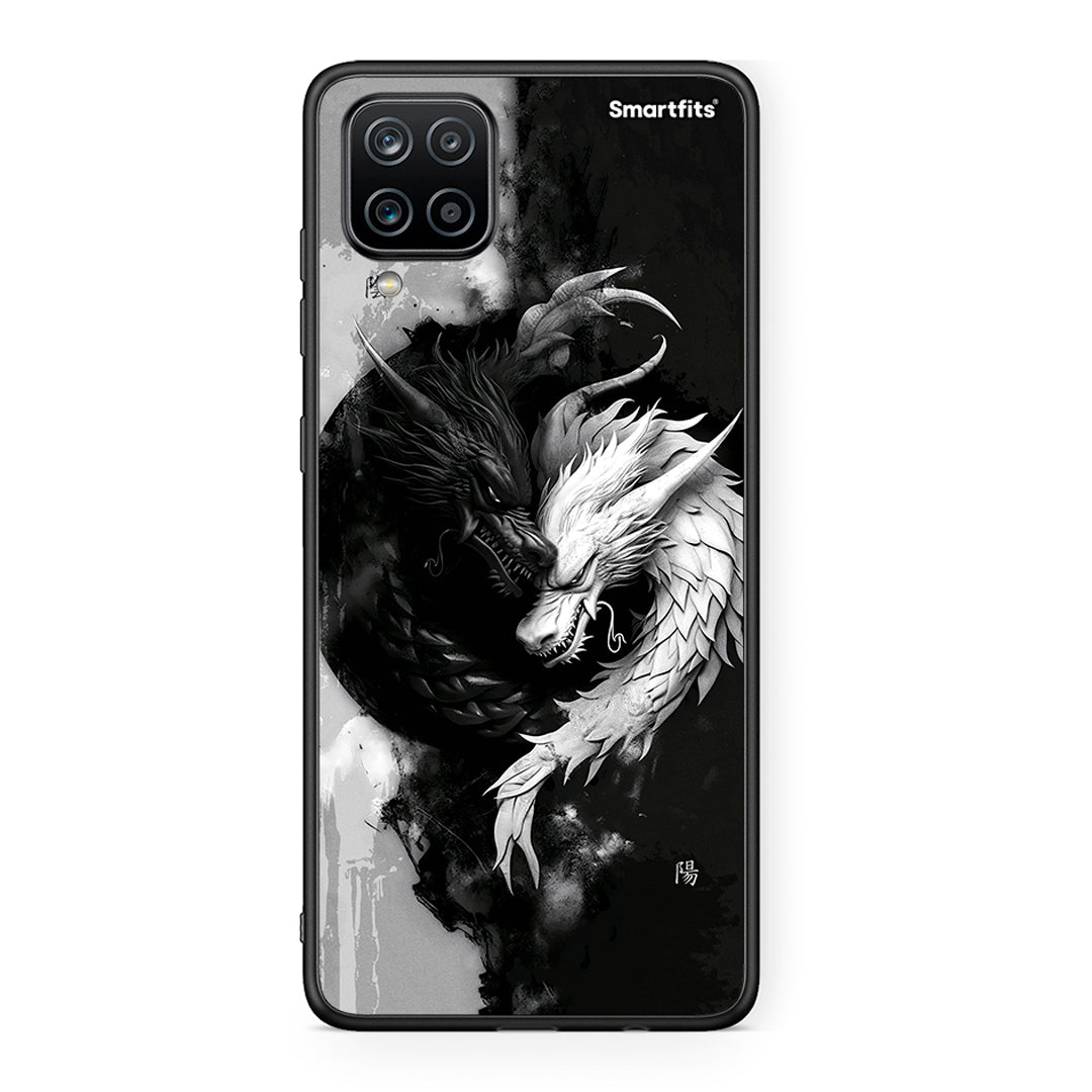 Samsung A12 Yin Yang Θήκη από τη Smartfits με σχέδιο στο πίσω μέρος και μαύρο περίβλημα | Smartphone case with colorful back and black bezels by Smartfits