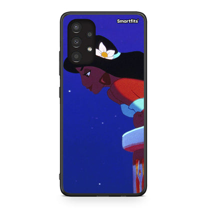 Samsung A13 4G Alladin And Jasmine Love 2 θήκη από τη Smartfits με σχέδιο στο πίσω μέρος και μαύρο περίβλημα | Smartphone case with colorful back and black bezels by Smartfits