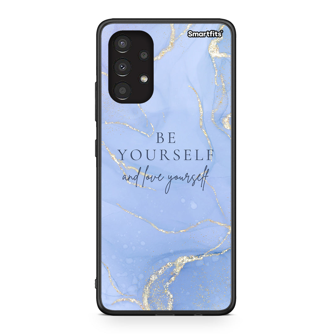 Samsung A13 4G Be Yourself θήκη από τη Smartfits με σχέδιο στο πίσω μέρος και μαύρο περίβλημα | Smartphone case with colorful back and black bezels by Smartfits