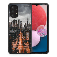 Thumbnail for Θήκη Samsung A13 4G City Lights από τη Smartfits με σχέδιο στο πίσω μέρος και μαύρο περίβλημα | Samsung A13 4G City Lights case with colorful back and black bezels