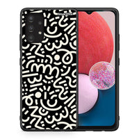 Thumbnail for Θήκη Samsung A13 4G Doodle Art από τη Smartfits με σχέδιο στο πίσω μέρος και μαύρο περίβλημα | Samsung A13 4G Doodle Art case with colorful back and black bezels