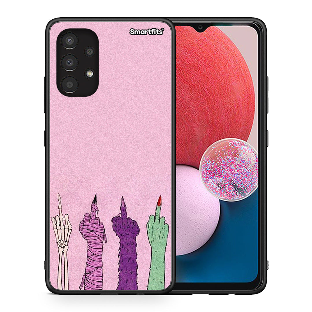 Θήκη Samsung A13 4G Halloween Be A Lady από τη Smartfits με σχέδιο στο πίσω μέρος και μαύρο περίβλημα | Samsung A13 4G Halloween Be A Lady case with colorful back and black bezels