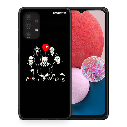 Θήκη Samsung A13 4G Halloween Friends από τη Smartfits με σχέδιο στο πίσω μέρος και μαύρο περίβλημα | Samsung A13 4G Halloween Friends case with colorful back and black bezels