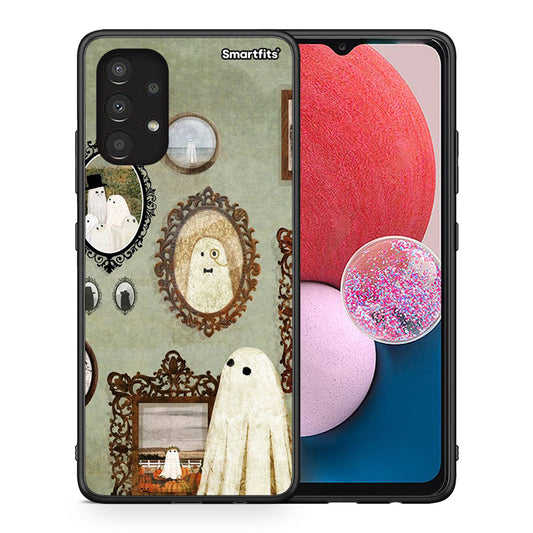 Θήκη Samsung A13 4G Halloween Ghost Season από τη Smartfits με σχέδιο στο πίσω μέρος και μαύρο περίβλημα | Samsung A13 4G Halloween Ghost Season case with colorful back and black bezels