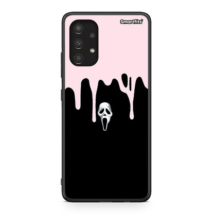 Samsung A13 4G Melting Halloween Mask Θήκη από τη Smartfits με σχέδιο στο πίσω μέρος και μαύρο περίβλημα | Smartphone case with colorful back and black bezels by Smartfits