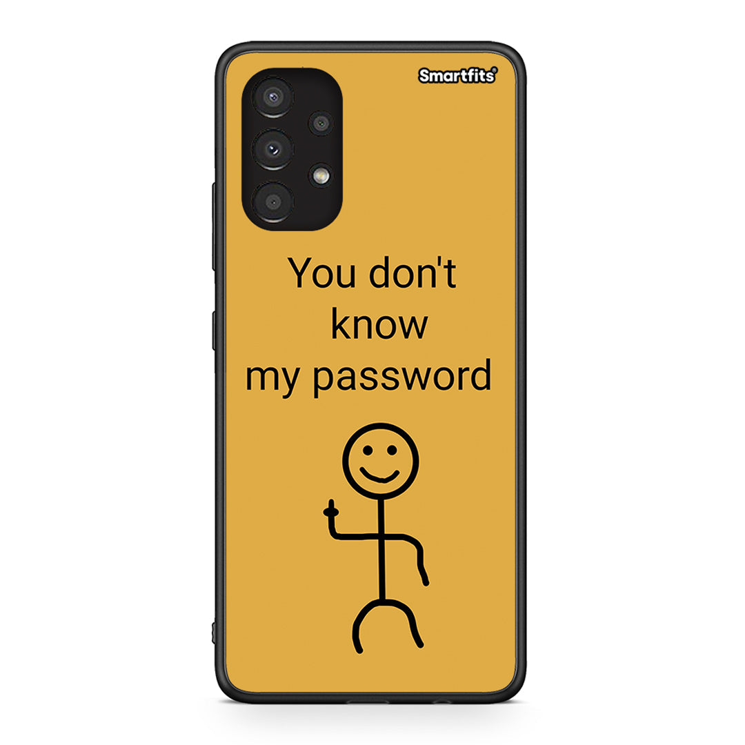 Samsung A13 4G My Password Θήκη από τη Smartfits με σχέδιο στο πίσω μέρος και μαύρο περίβλημα | Smartphone case with colorful back and black bezels by Smartfits