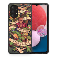 Thumbnail for Θήκη Samsung A13 4G Ninja Turtles από τη Smartfits με σχέδιο στο πίσω μέρος και μαύρο περίβλημα | Samsung A13 4G Ninja Turtles case with colorful back and black bezels