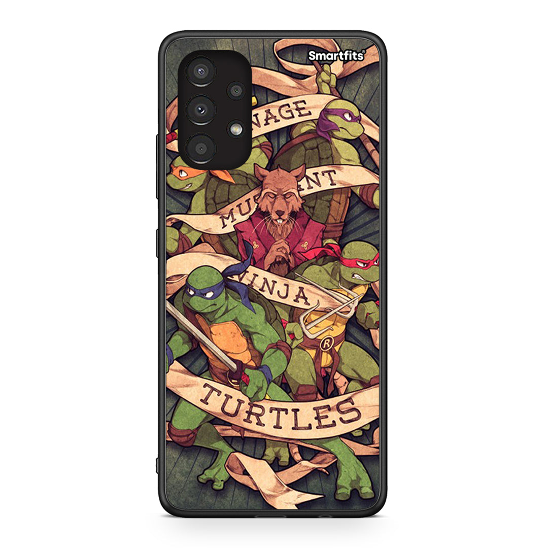 Samsung A13 4G Ninja Turtles θήκη από τη Smartfits με σχέδιο στο πίσω μέρος και μαύρο περίβλημα | Smartphone case with colorful back and black bezels by Smartfits