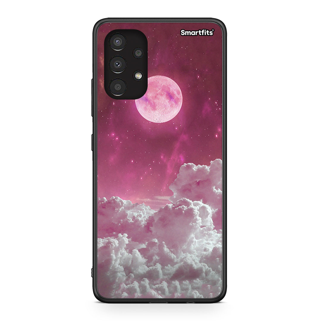 Samsung A13 4G Pink Moon Θήκη από τη Smartfits με σχέδιο στο πίσω μέρος και μαύρο περίβλημα | Smartphone case with colorful back and black bezels by Smartfits