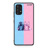 Thumbnail for Samsung A13 4G Stitch And Angel θήκη από τη Smartfits με σχέδιο στο πίσω μέρος και μαύρο περίβλημα | Smartphone case with colorful back and black bezels by Smartfits